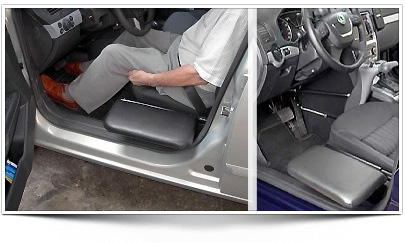 DHG PKW-Einstiegshilfe AutoSlide – Auto-Sitzauflage für Rollstuhlfahrer I  Umsetzhilfe für Transfers zwischen Rollstuhl & Auto I Manuelle  Transferhilfe